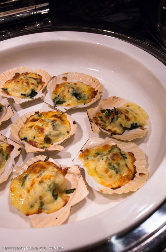 法式焗扇贝图片