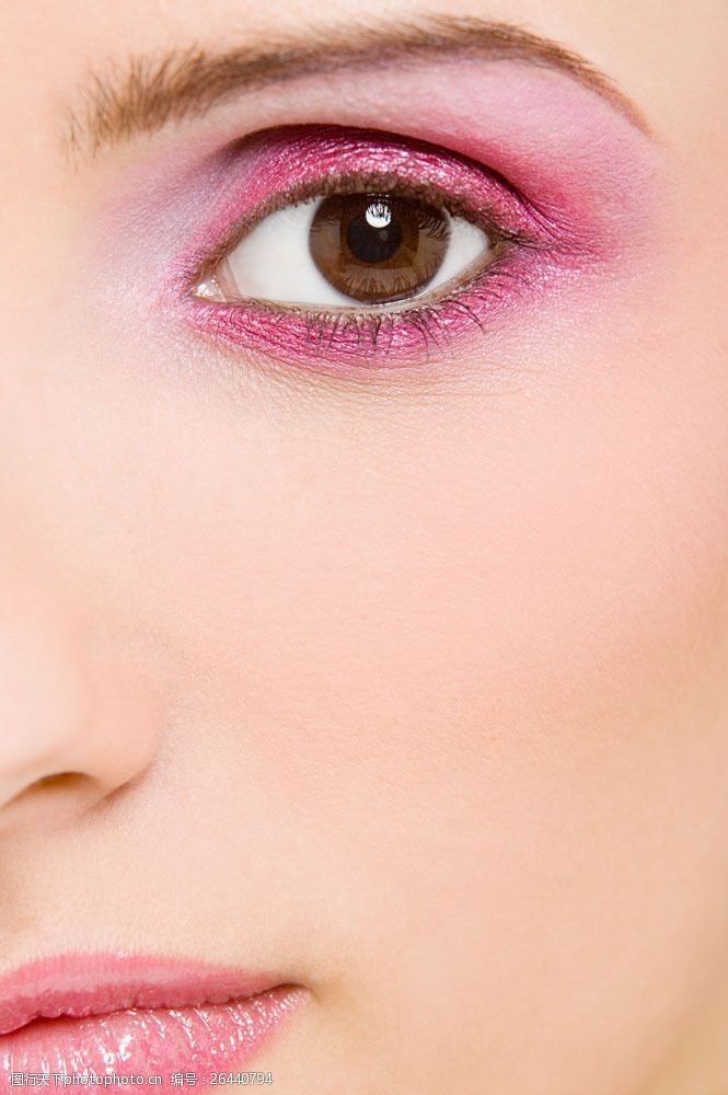 设计图库 高清素材 人物 关键词:画着红色眼影的美女图片素材 眼影