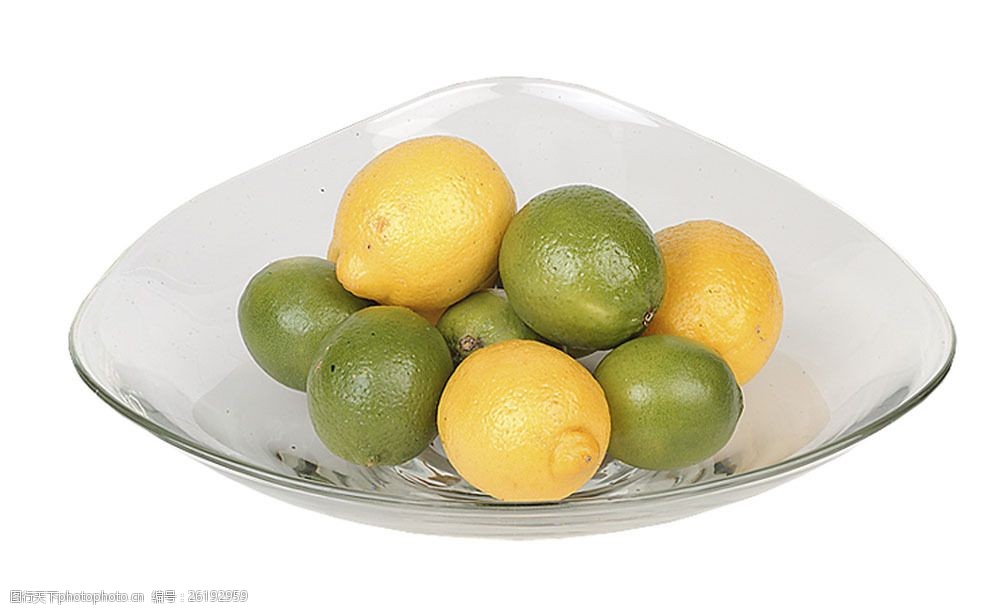 盘子里的柠檬图片