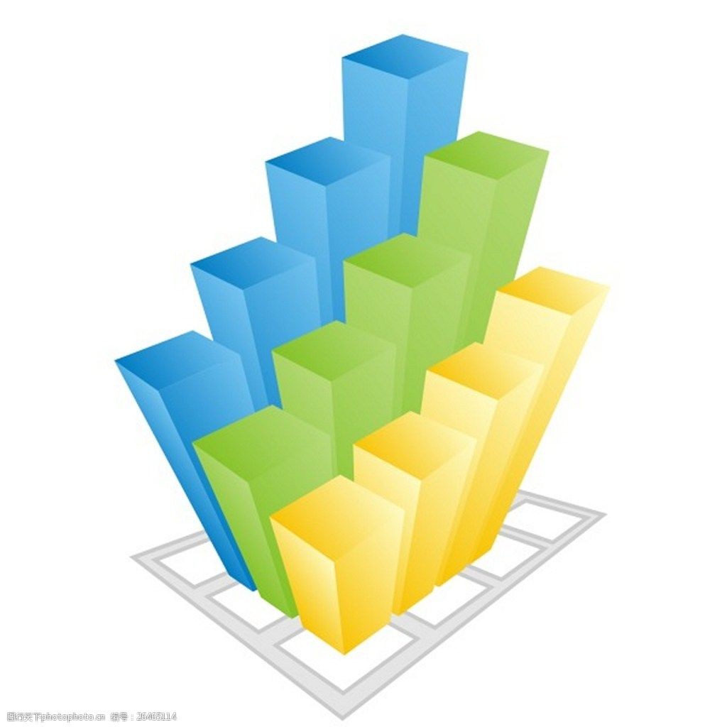 丰富多彩的业务三维图插图矢量