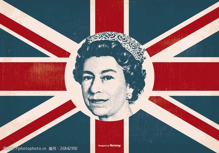 伊丽莎白女王英国国旗