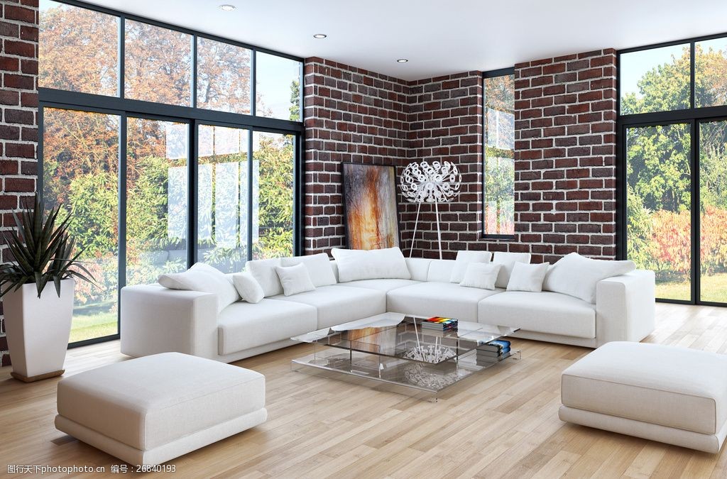 室内沙发与茶几摄影图片