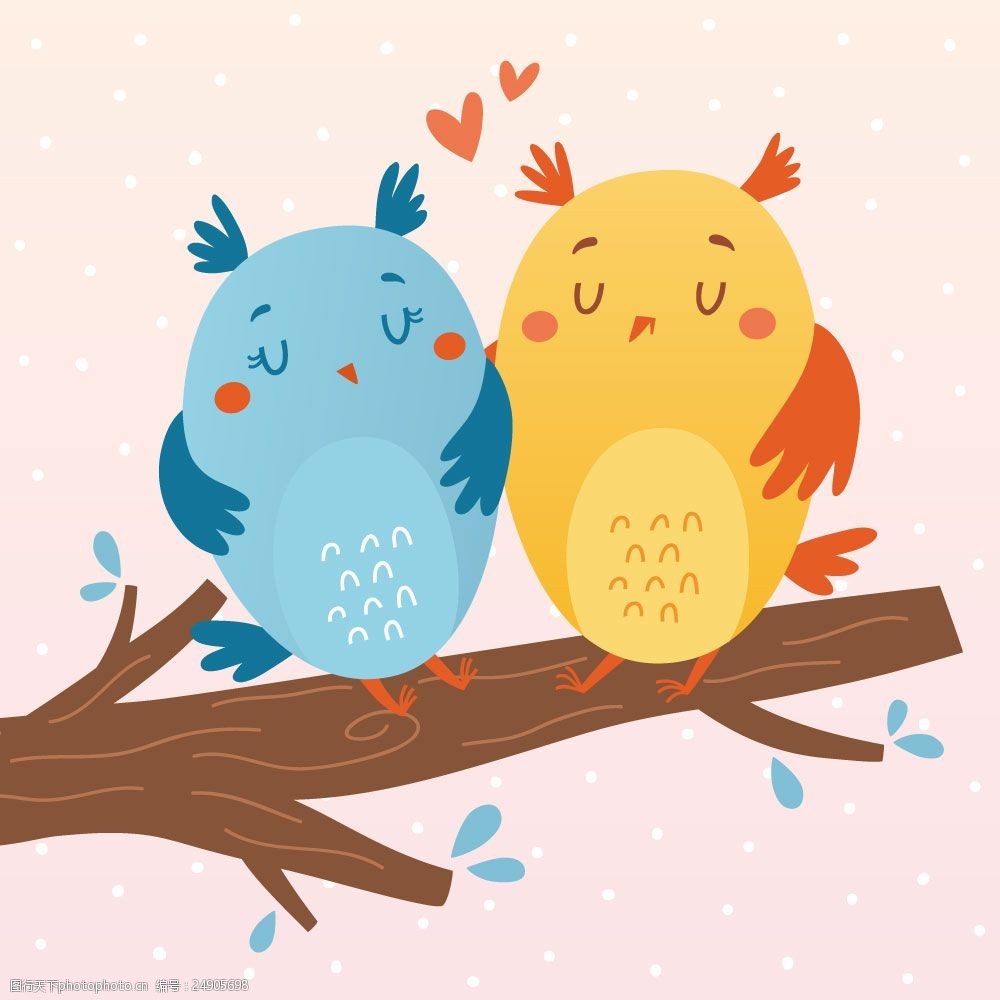 相亲相爱的猫头鹰