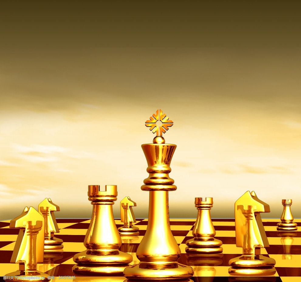 黄金国际象棋psd