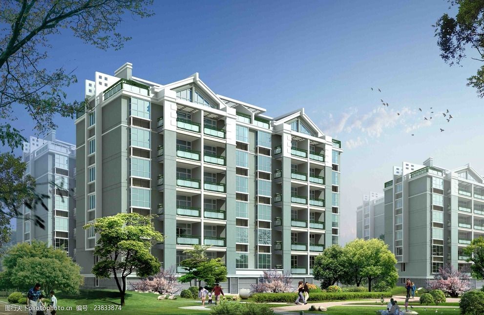 住宅楼景观设计效果图