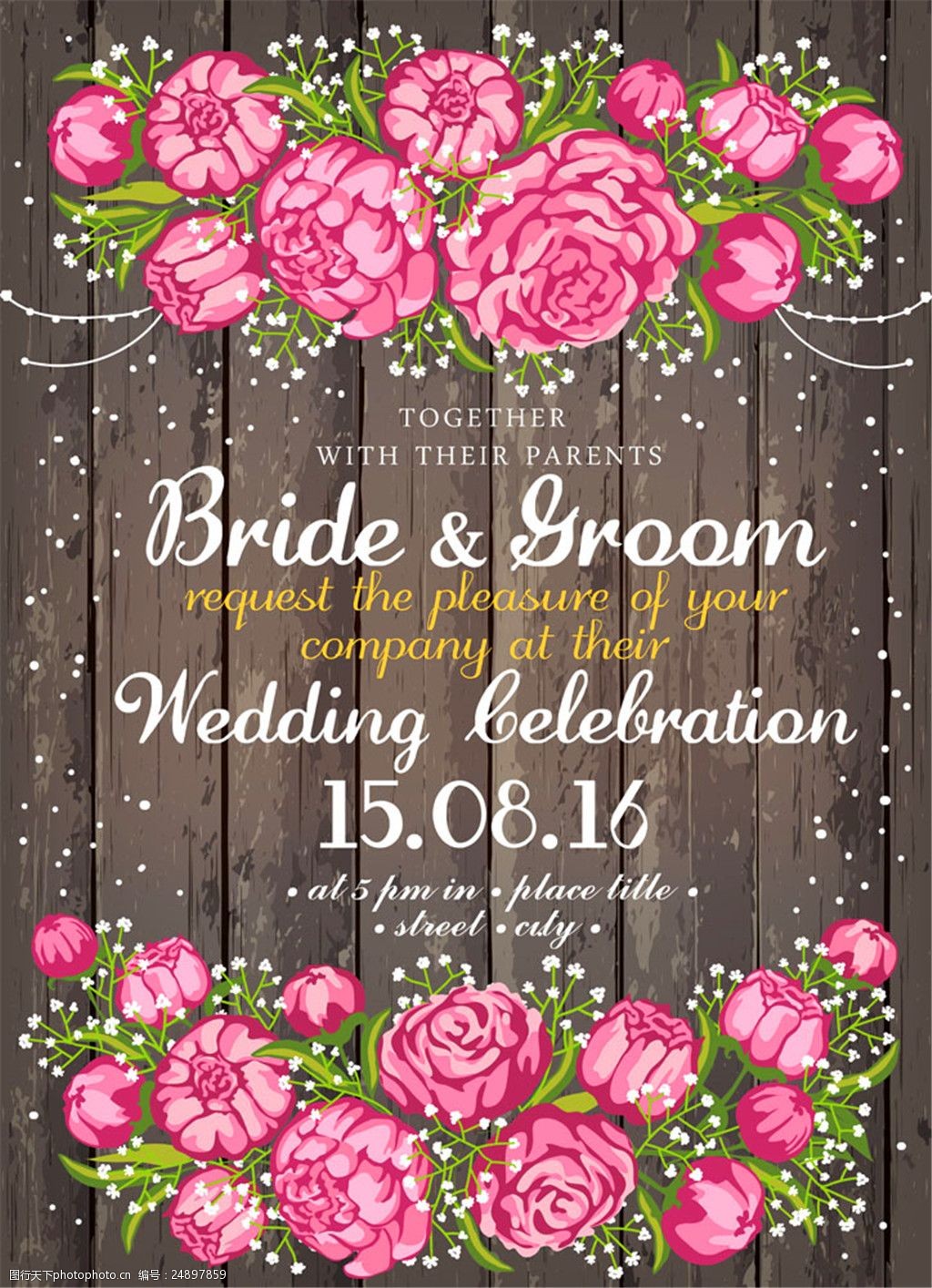 美丽粉花封面图片图片-图行天下图库