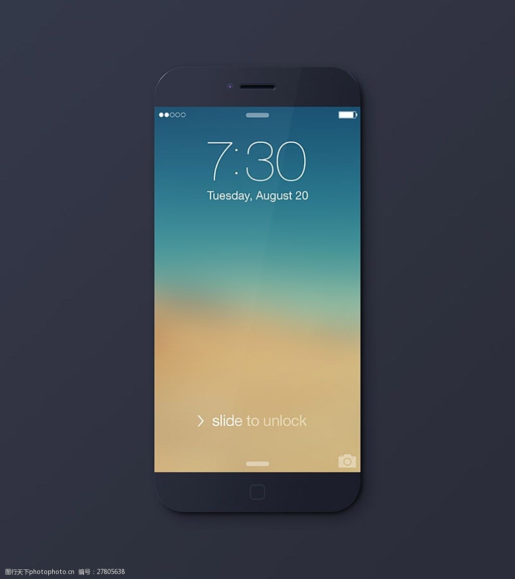 8黑色iphone6界面分层素材