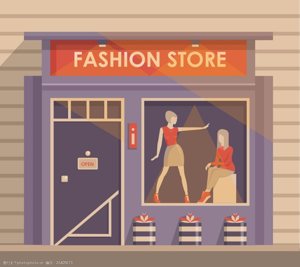 服装店和时装橱窗