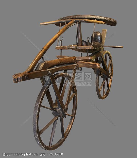 特写镜头下的古代人力车