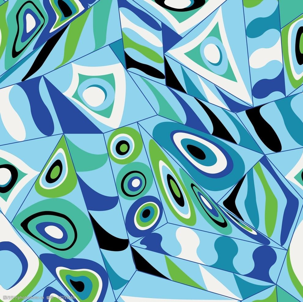 矢量循环几何体背景底纹