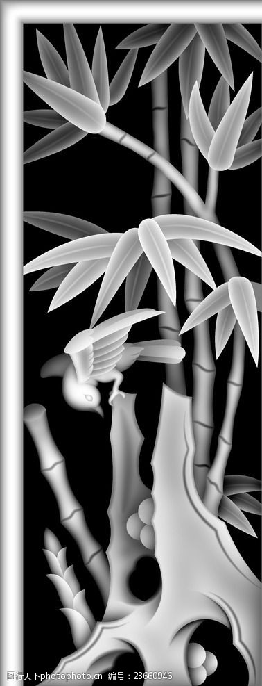 竹子石雕精雕图图片-图行天下图库